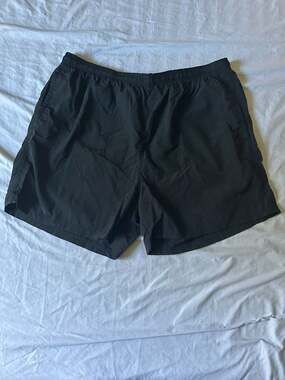 Black Quick Dry Nylon Gym Shorts